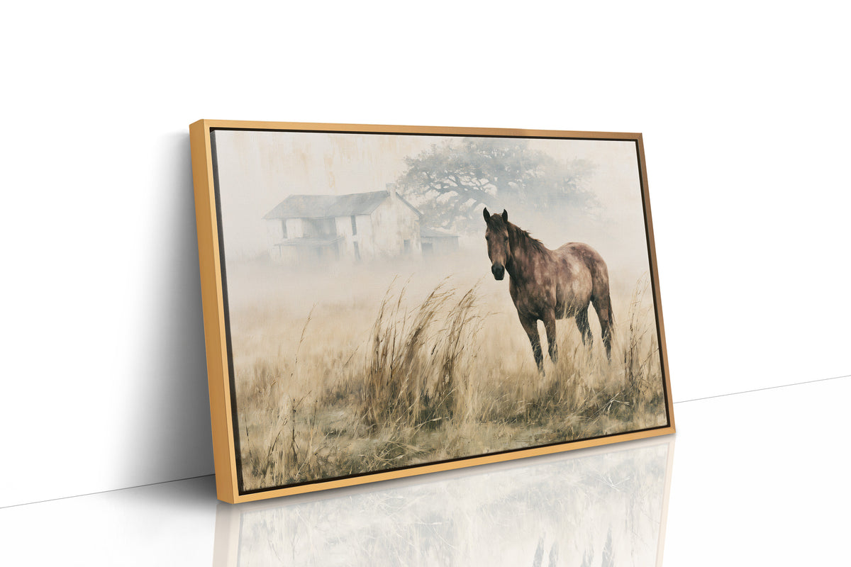 Horse and the Old Homestead