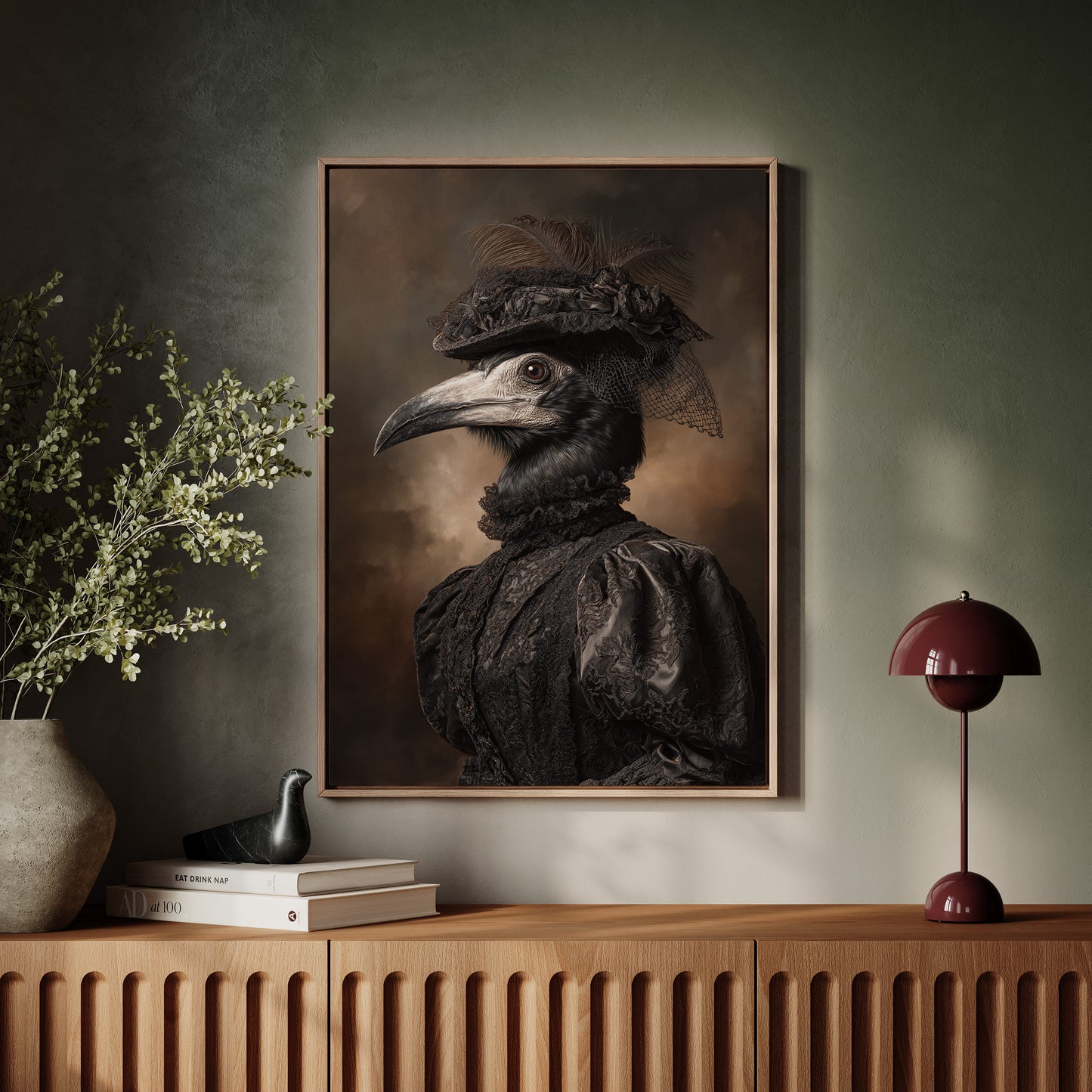 Elegance Beneath Feathered Veils