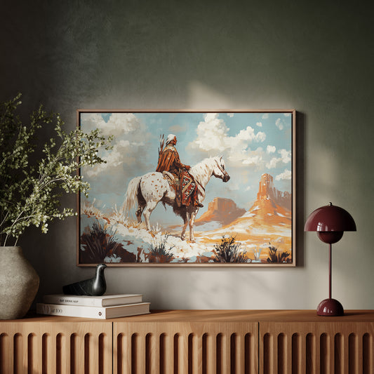 High Desert Scout on Painted Horse