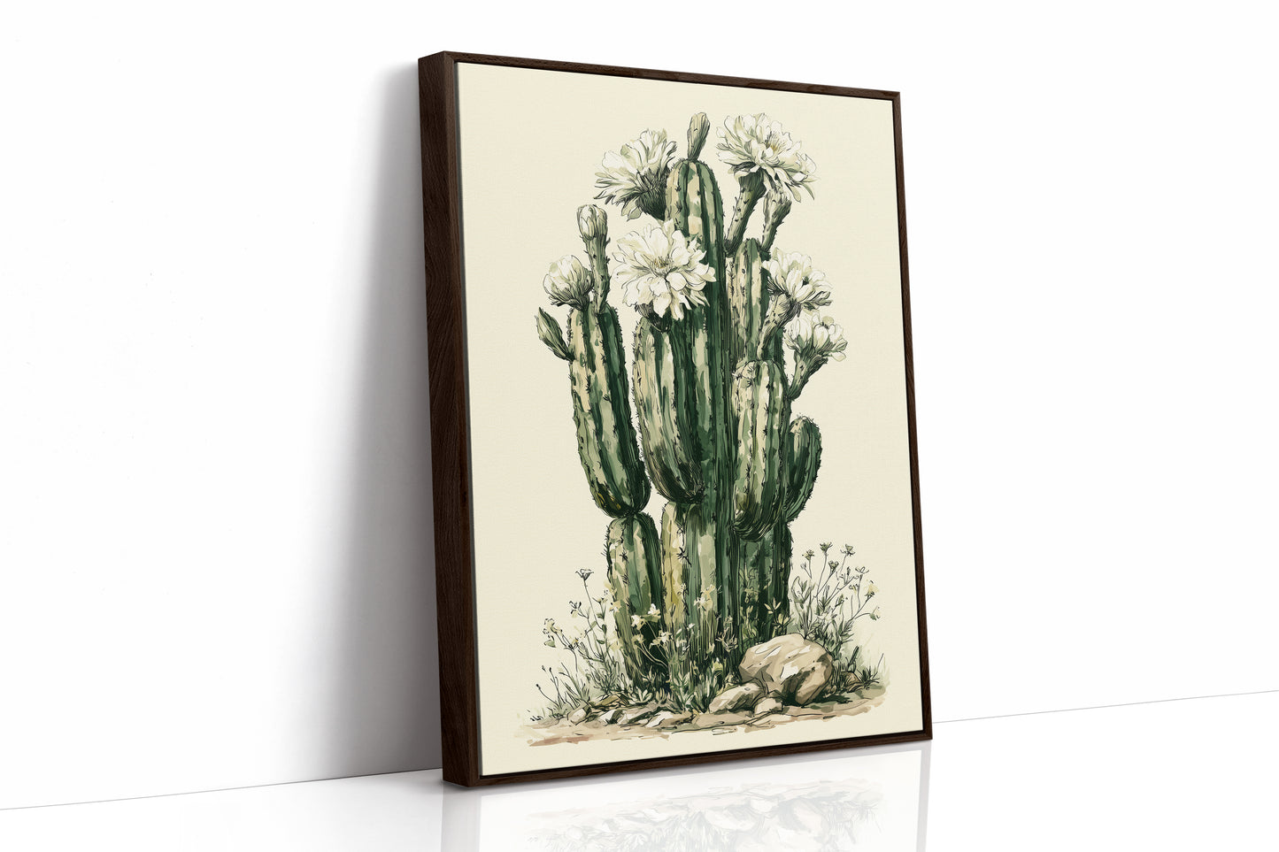 Blooming Saguaro Botanical Study