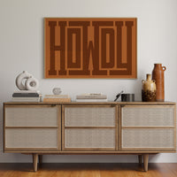 Howdy Rustic Maze Style Cowboy Art