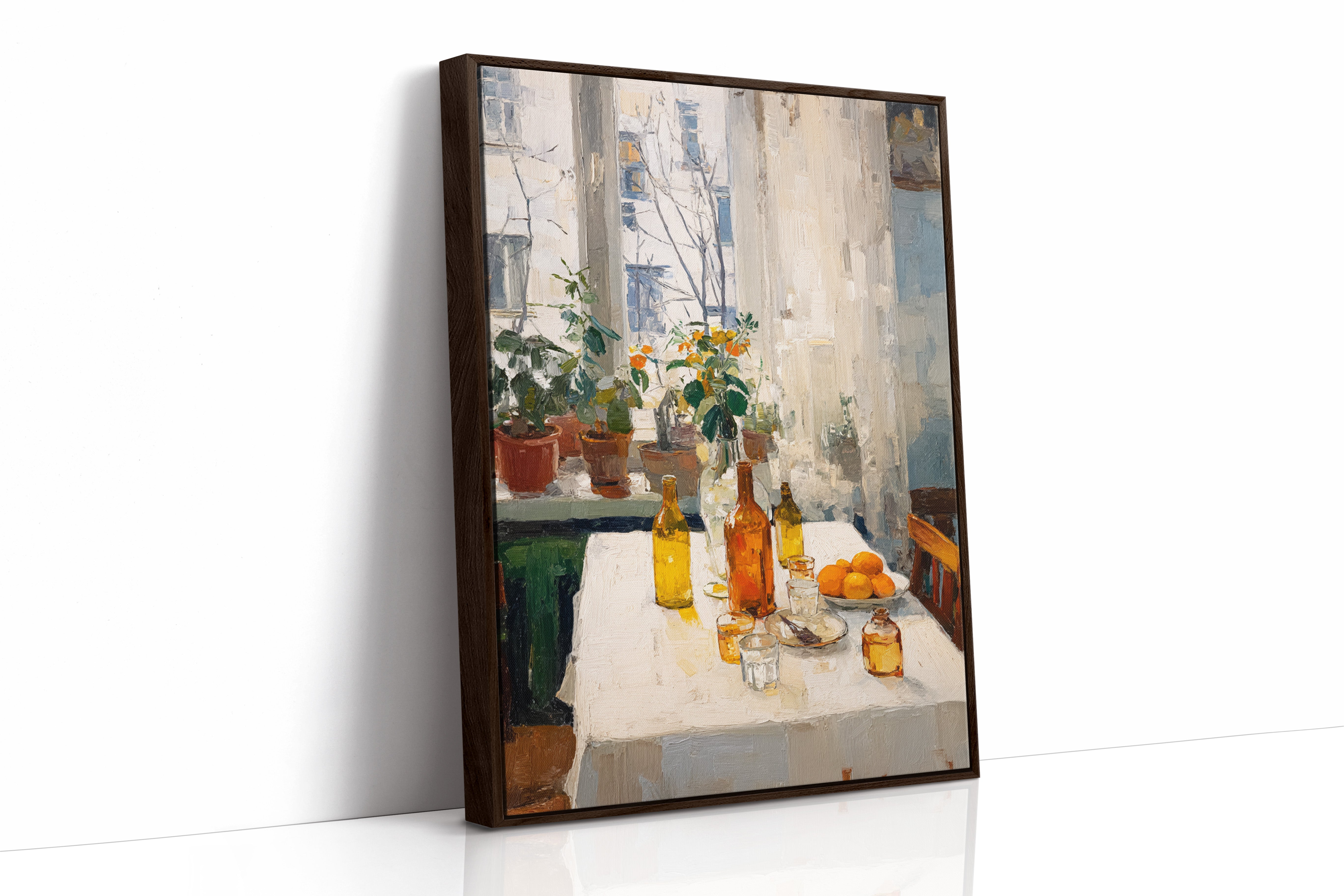 Bottles and Blossoms in Sunlight