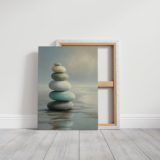 Stones Balance In Quiet Waters
