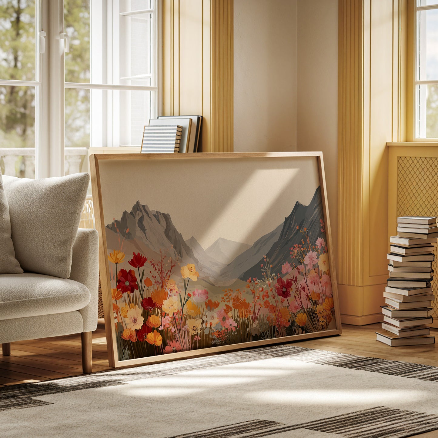 Alpine Meadows Bloom In Coral