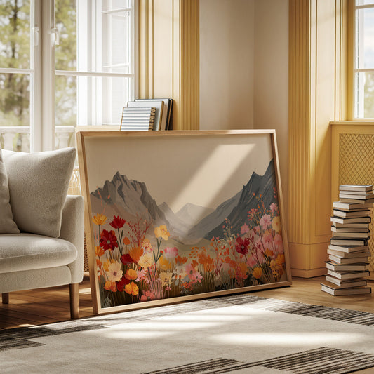 Alpine Meadows Bloom In Coral