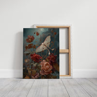 Moth Among Twilight Blooms