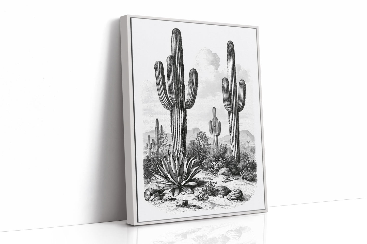 Desert Engraving With Agave