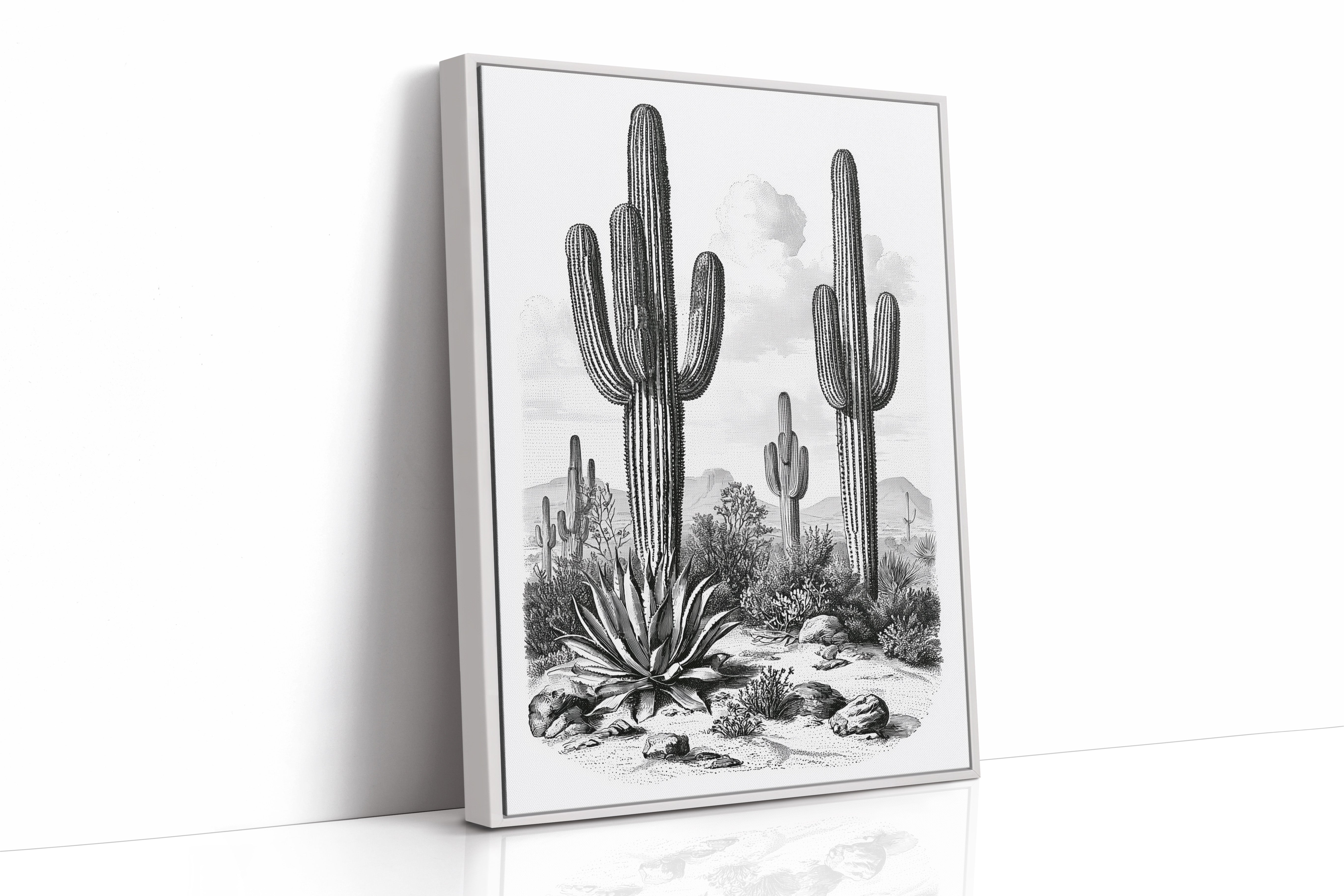 Desert Engraving With Agave