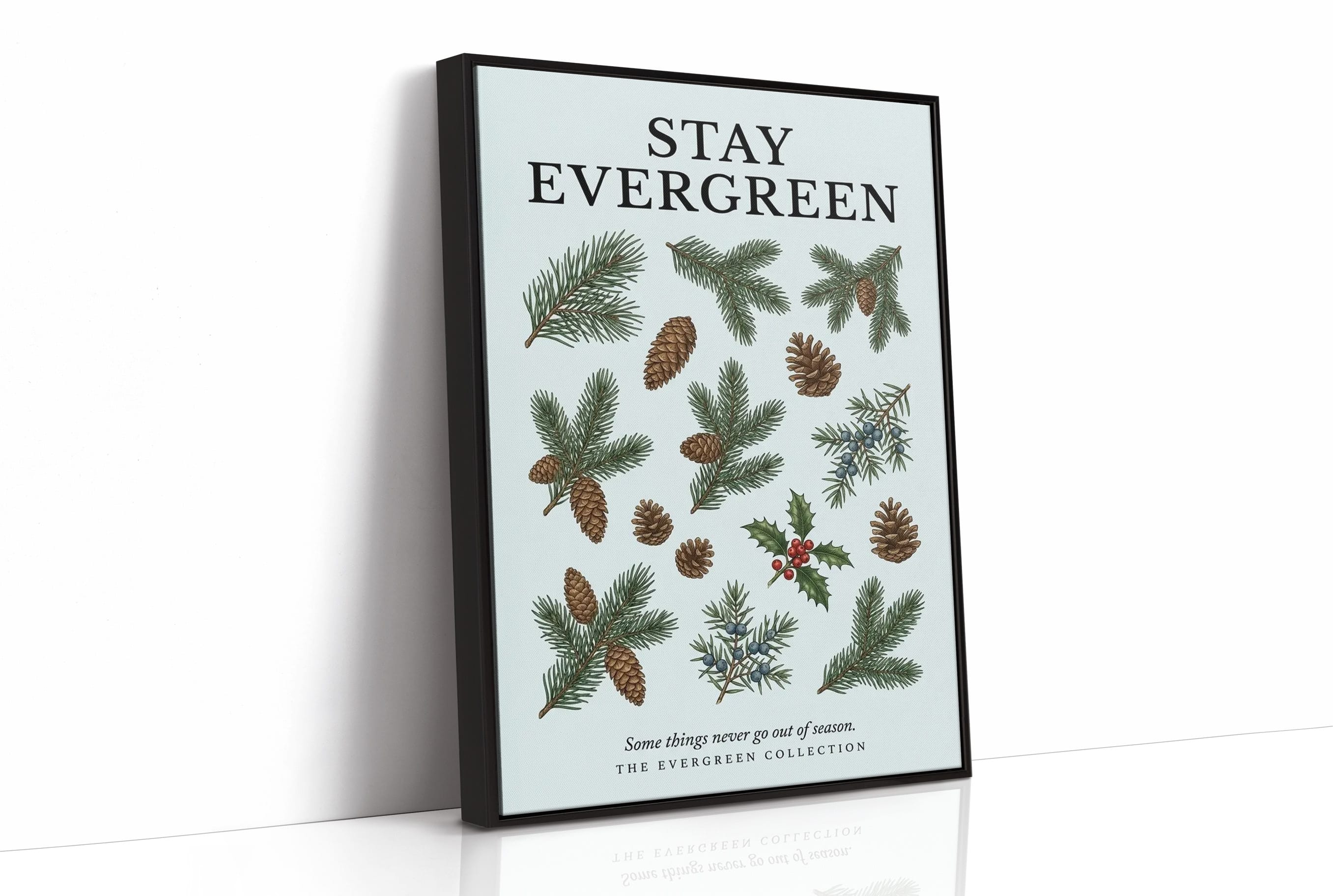 Stay Evergreen: Vintage Pine & Holly Chart