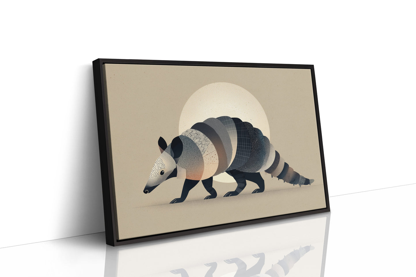 Moonlit Armadillo Carries Desert Patterns