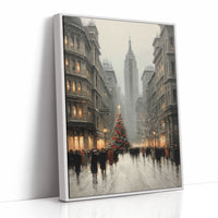 Manhattan Christmas Through Winter Fog