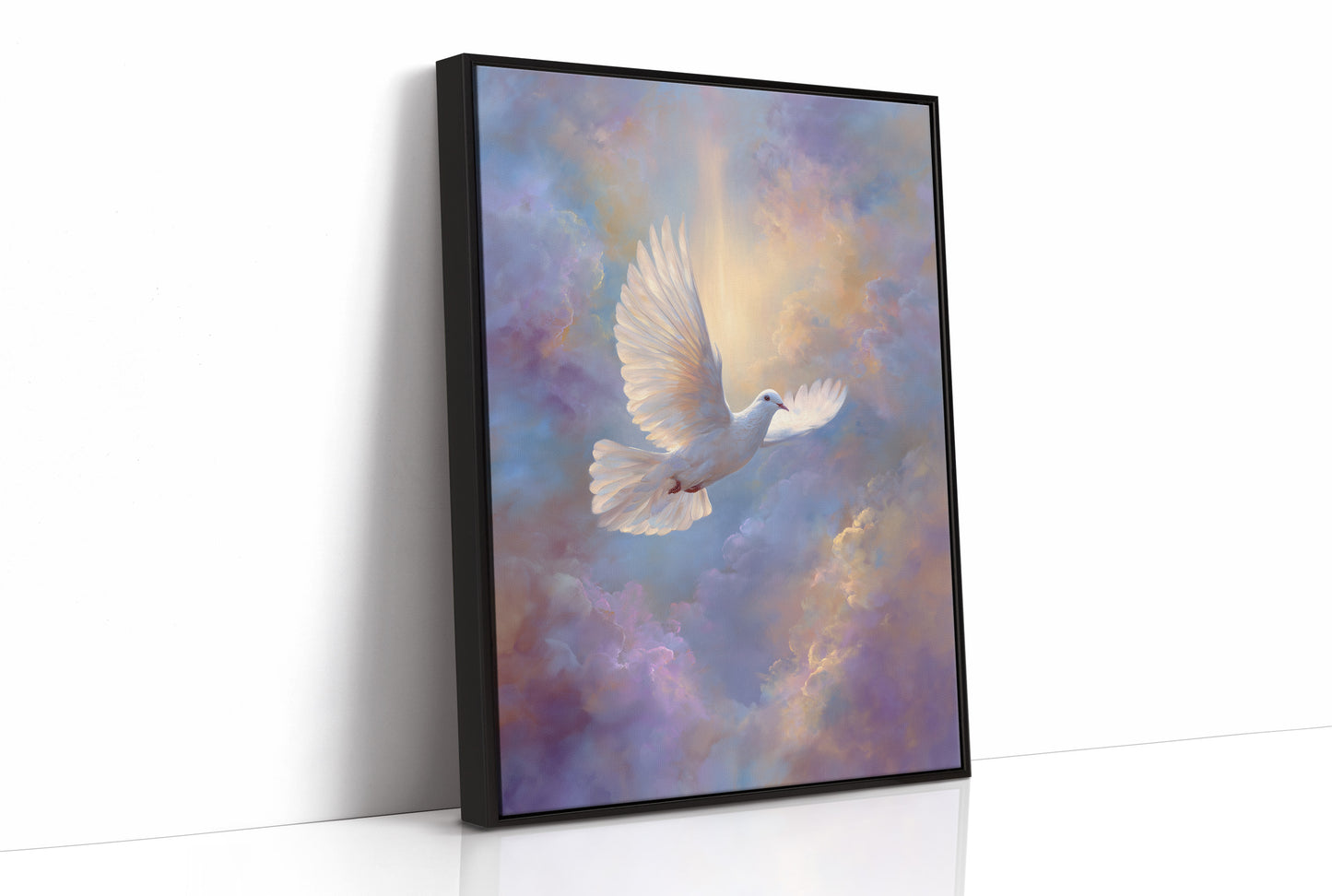Dove Soars Through Heaven's Glow