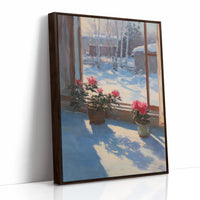 Winter's Embrace Through Tender Blooms