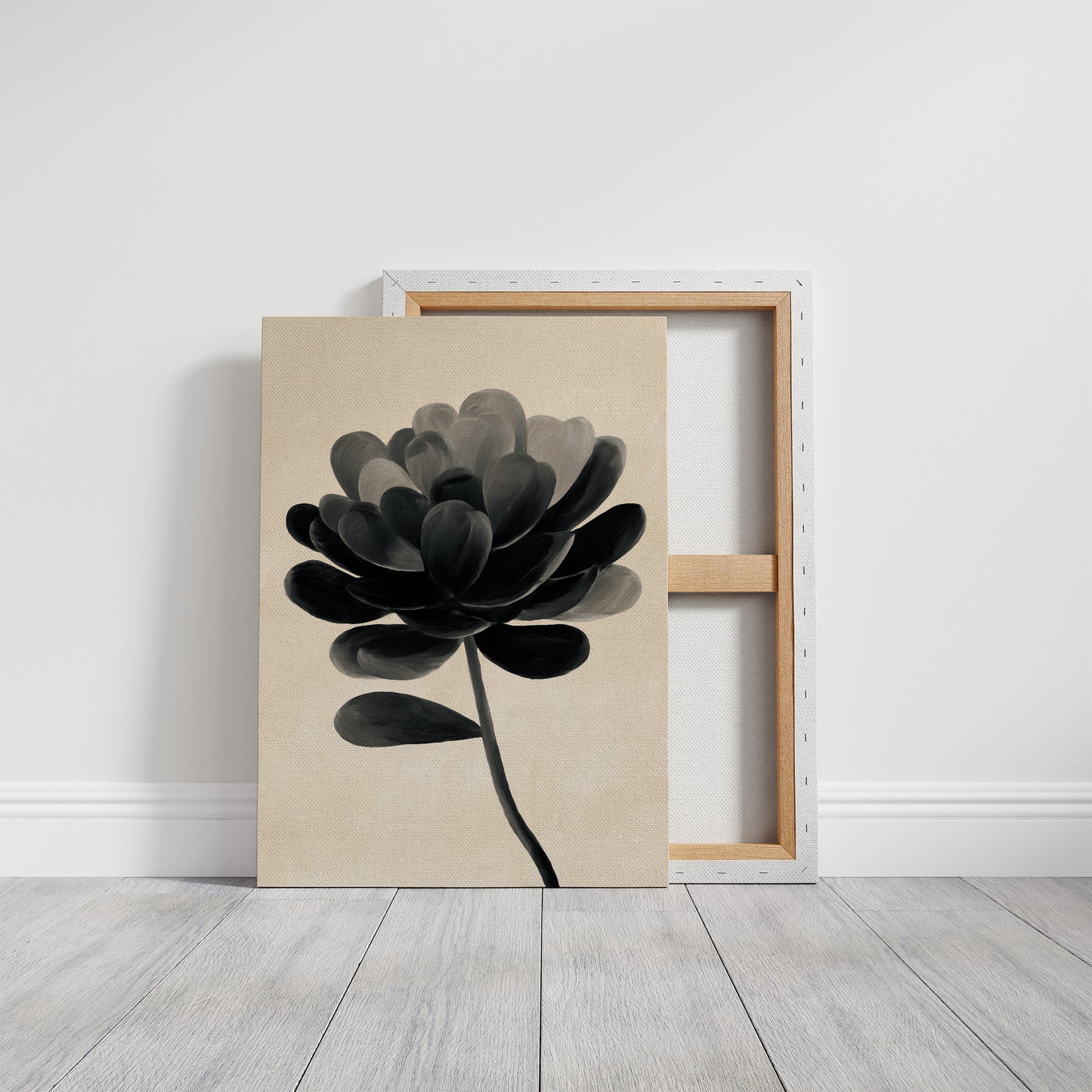 Monochrome Bloom in Shadowed Elegance