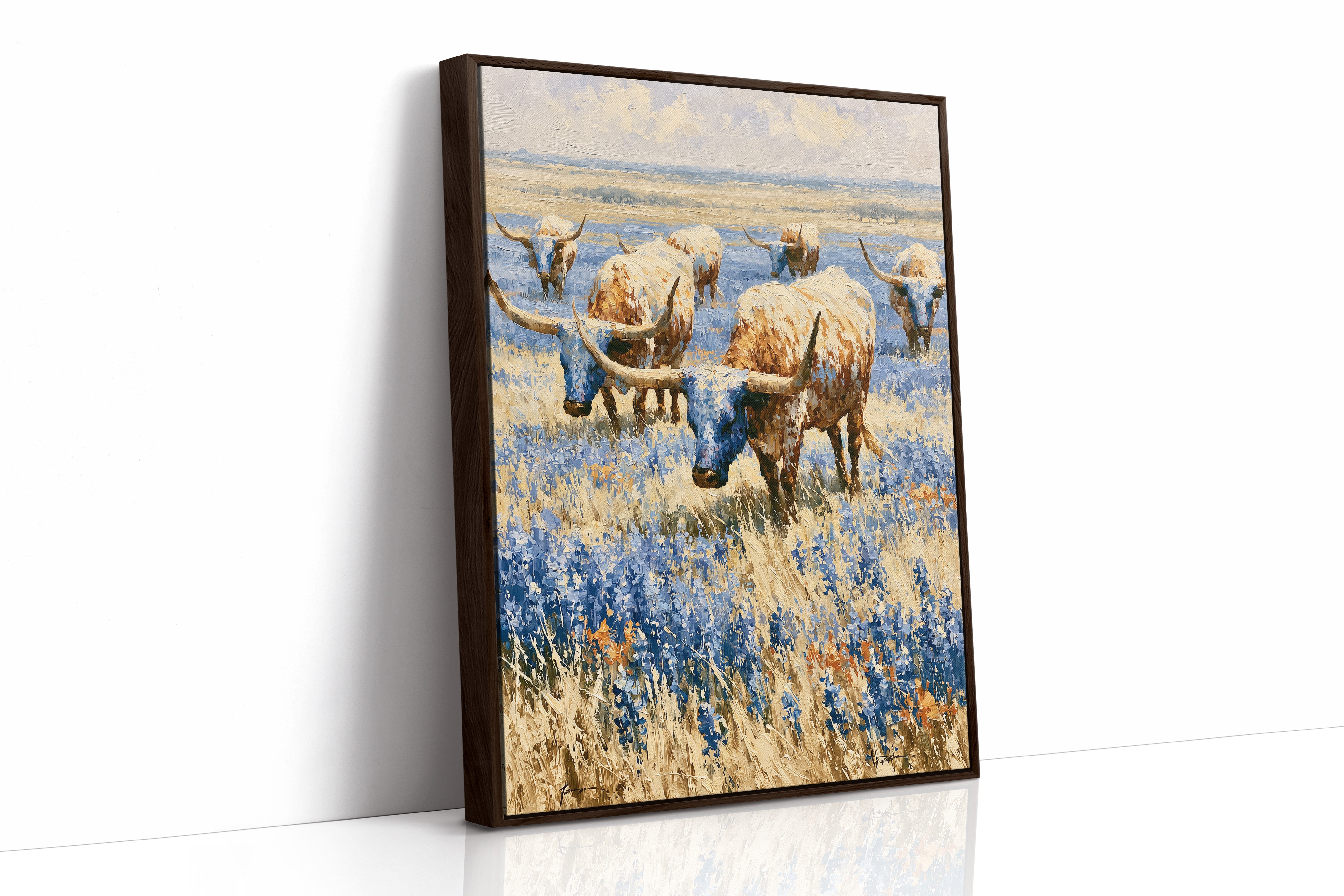 Longhorns in the Bluebonnets