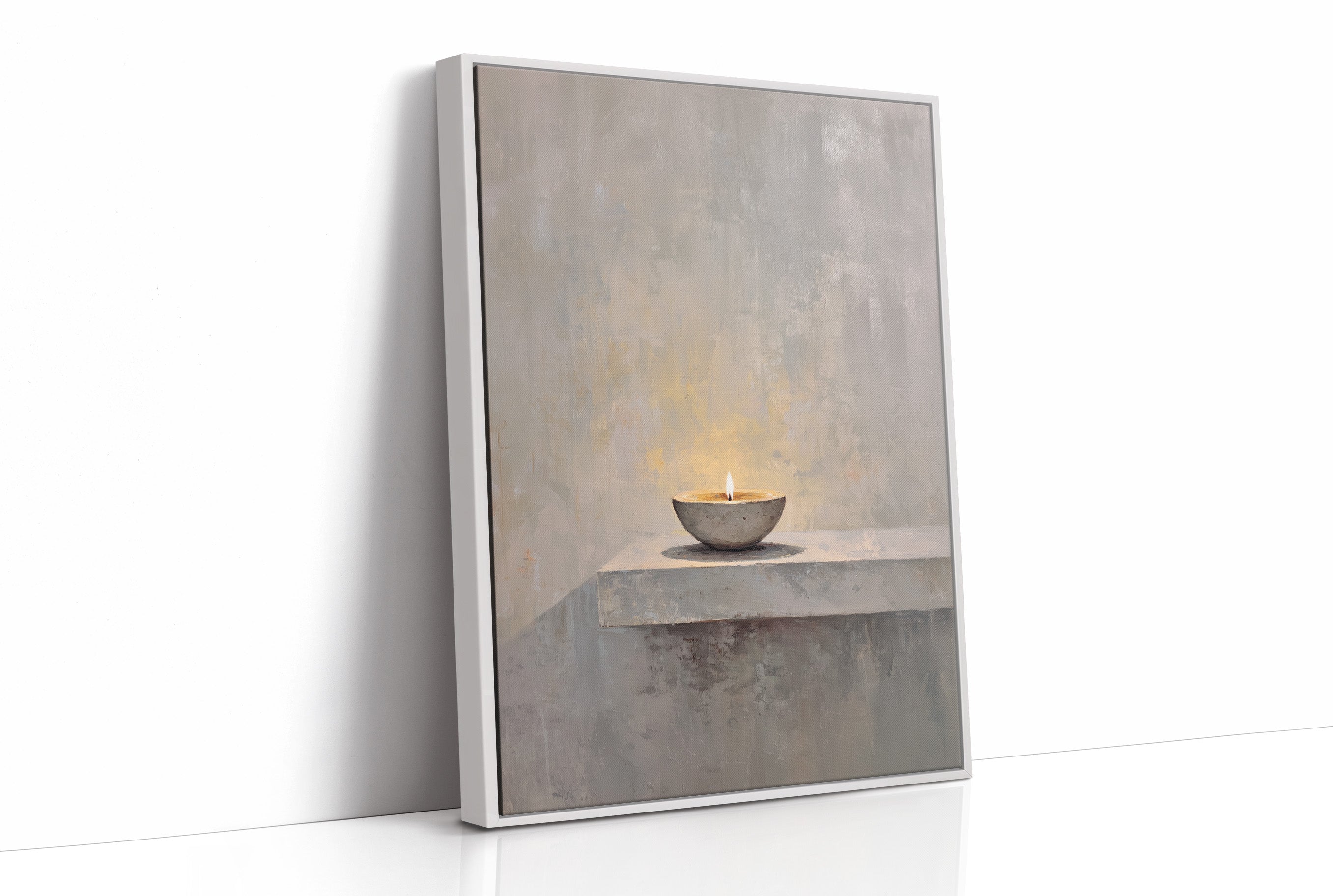 Solitary Flame Whispers Quiet Contemplation