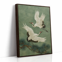 Cranes Dance Among Pine Needles