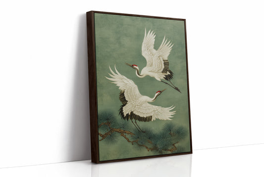 Cranes Dance Among Pine Needles