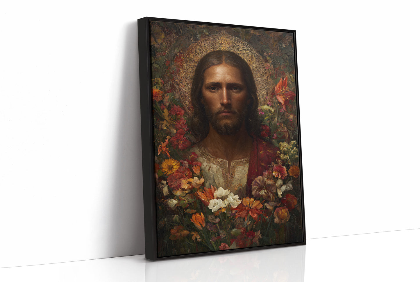 Sacred Blossoms Frame Ancient Grace