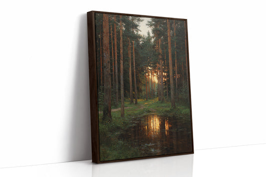 Sunset Embrace Among the Pines