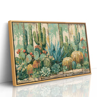 Desert Garden on Weathered Wood