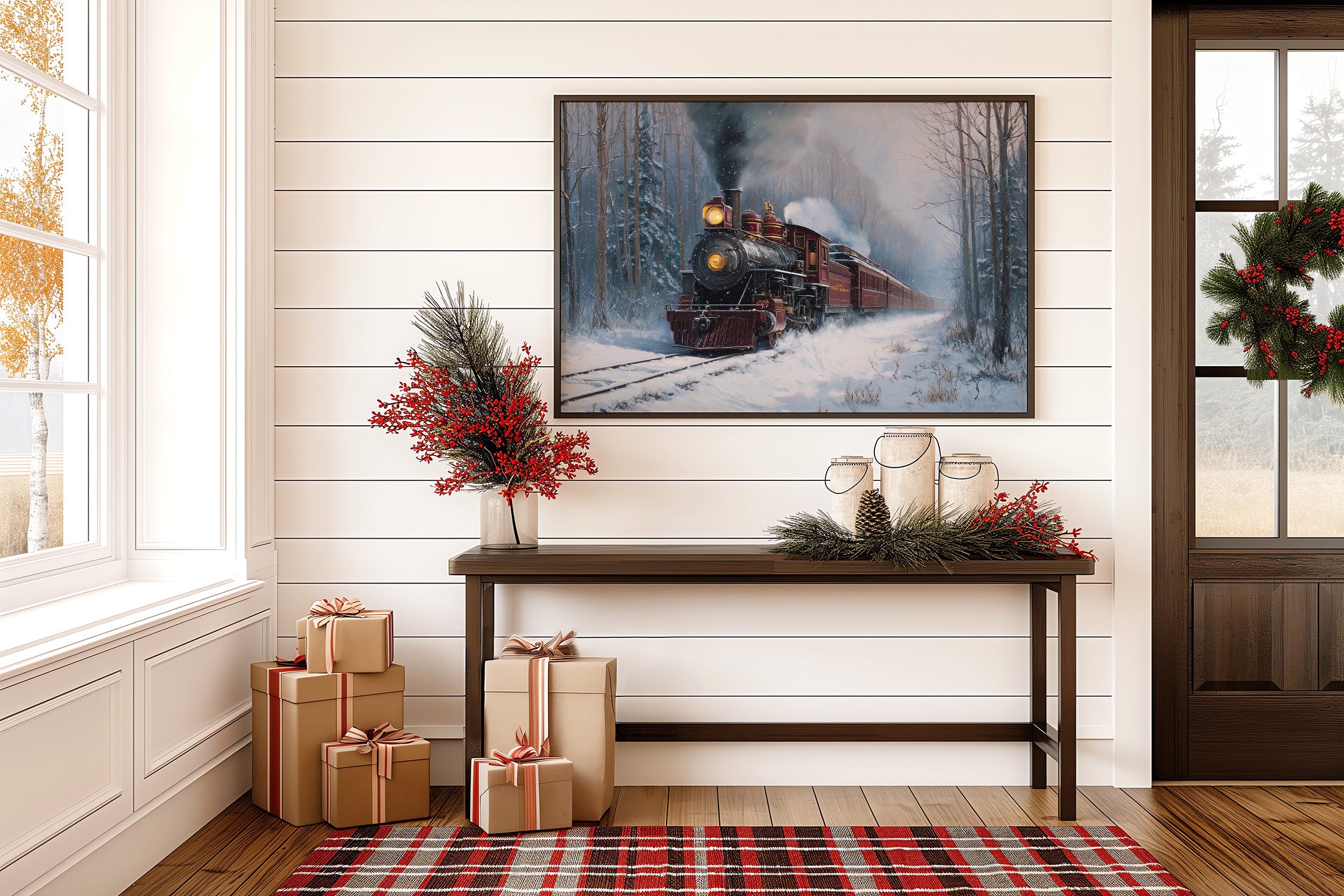 Steam Rises Through Winter's Quiet Forest