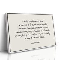 Think on These Things Philippians 4:8 Print