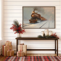 Iron Horse Glows Through Winter Night