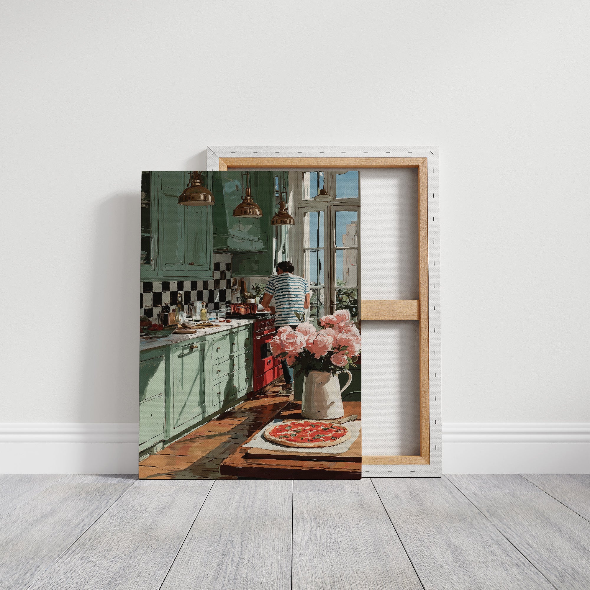 He Cooks, the Peonies Watch