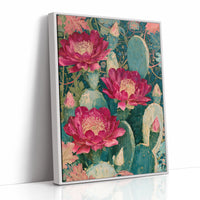 Magenta Cactus Bloom Tapestry