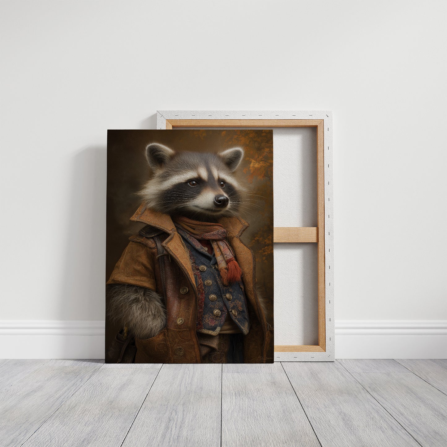 Noble Raccoon In Vintage Attire
