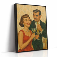 Cocktail Hour Whispers in Golden Wallpaper