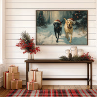 Winter Companions Share Forest Adventures