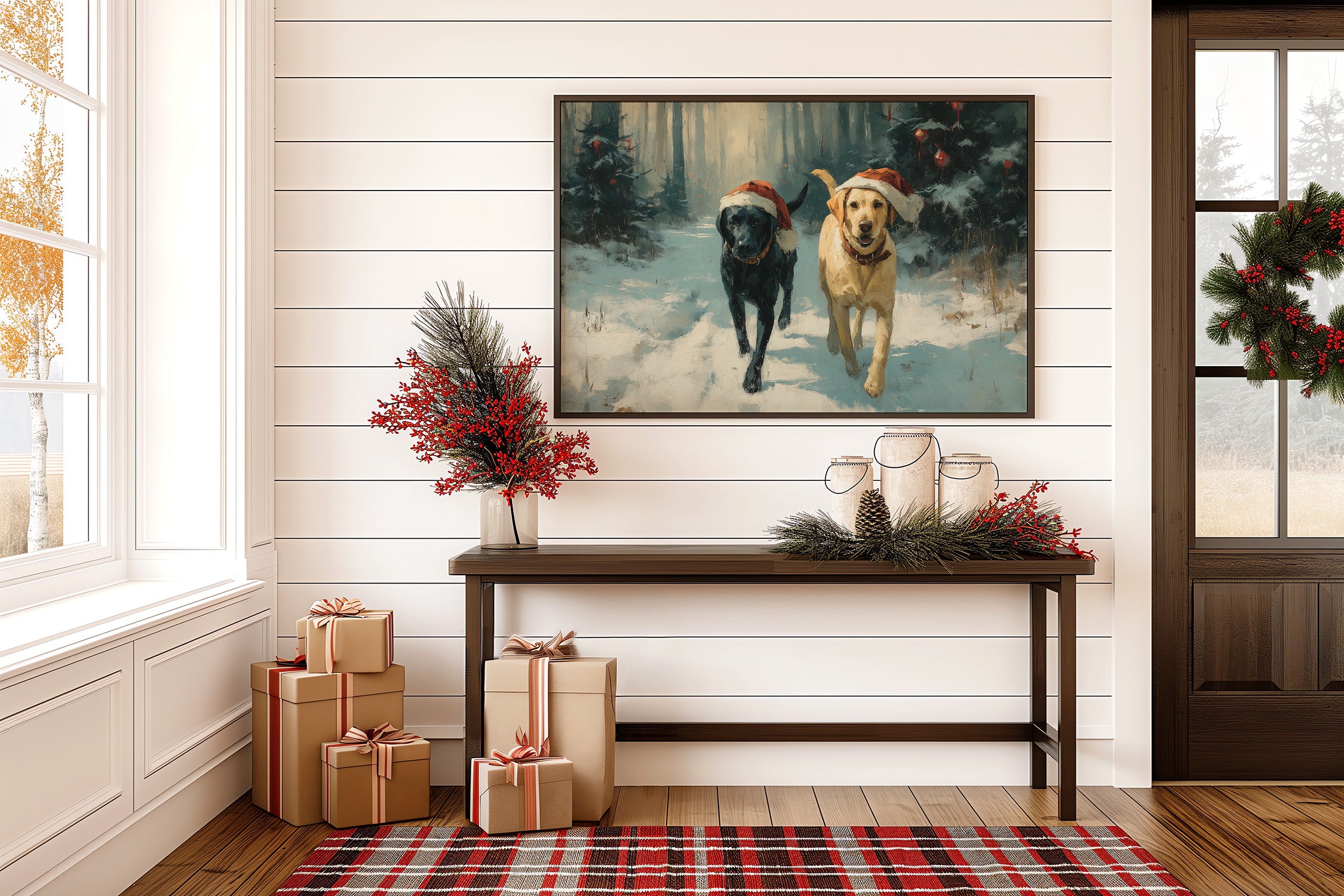 Winter Companions Share Forest Adventures