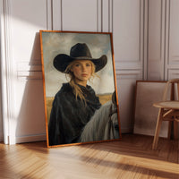 Cowgirl and Her White Horse