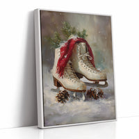 Vintage Skates Await Winter's Dance