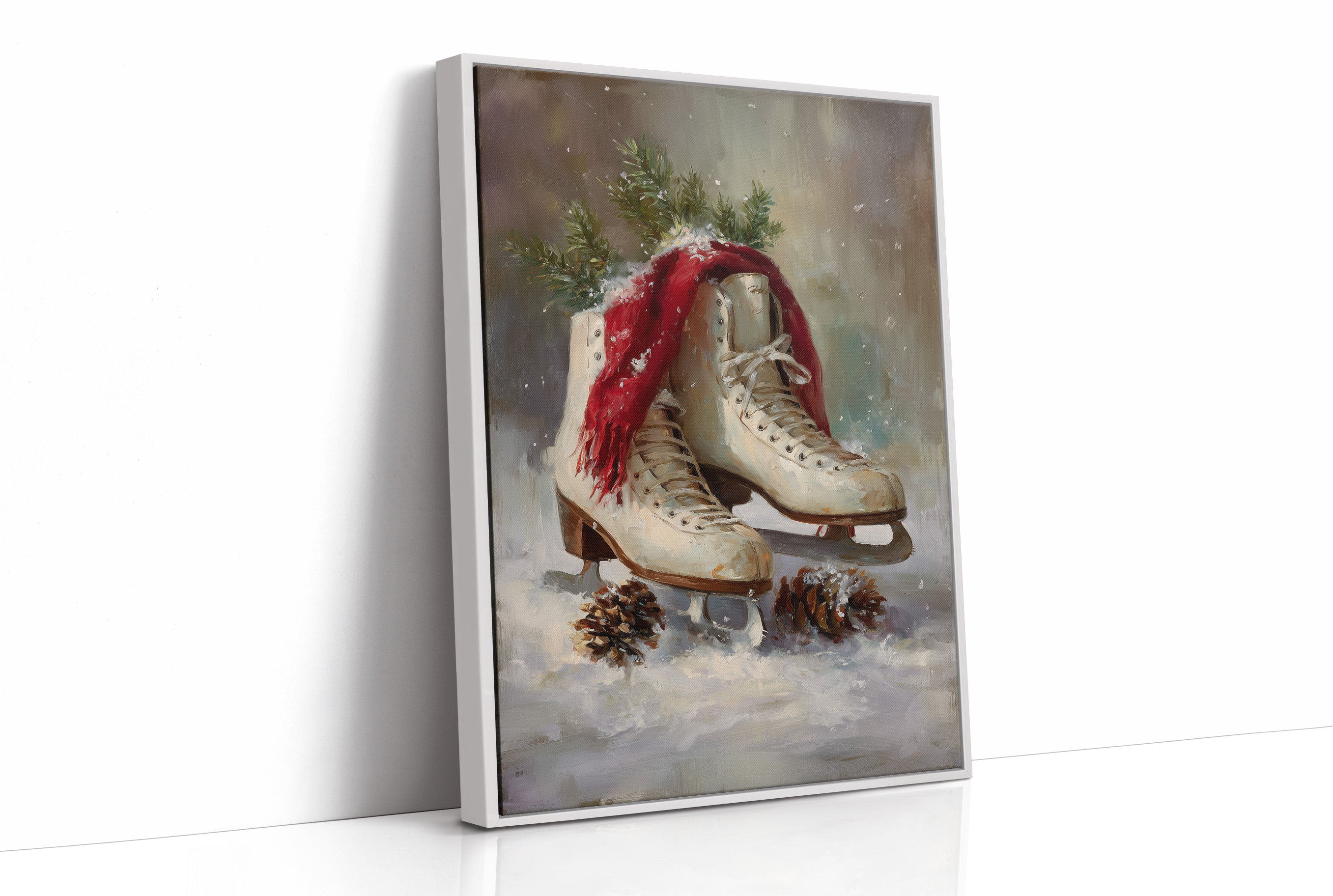 Vintage Skates Await Winter's Dance