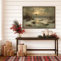 Winter Magic Crosses Moonlit Stream