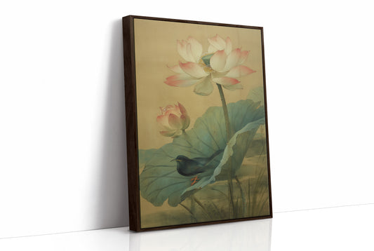 Lotus Blossoms Guard Their Secret Bird