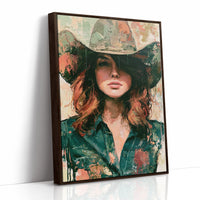 Sage Hat, Coral Light, Steady Gaze