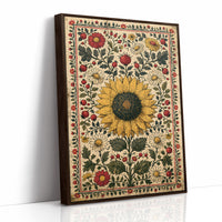 Sunflower Folk Tapestry
