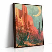 Roadrunner Under Canyon Moon