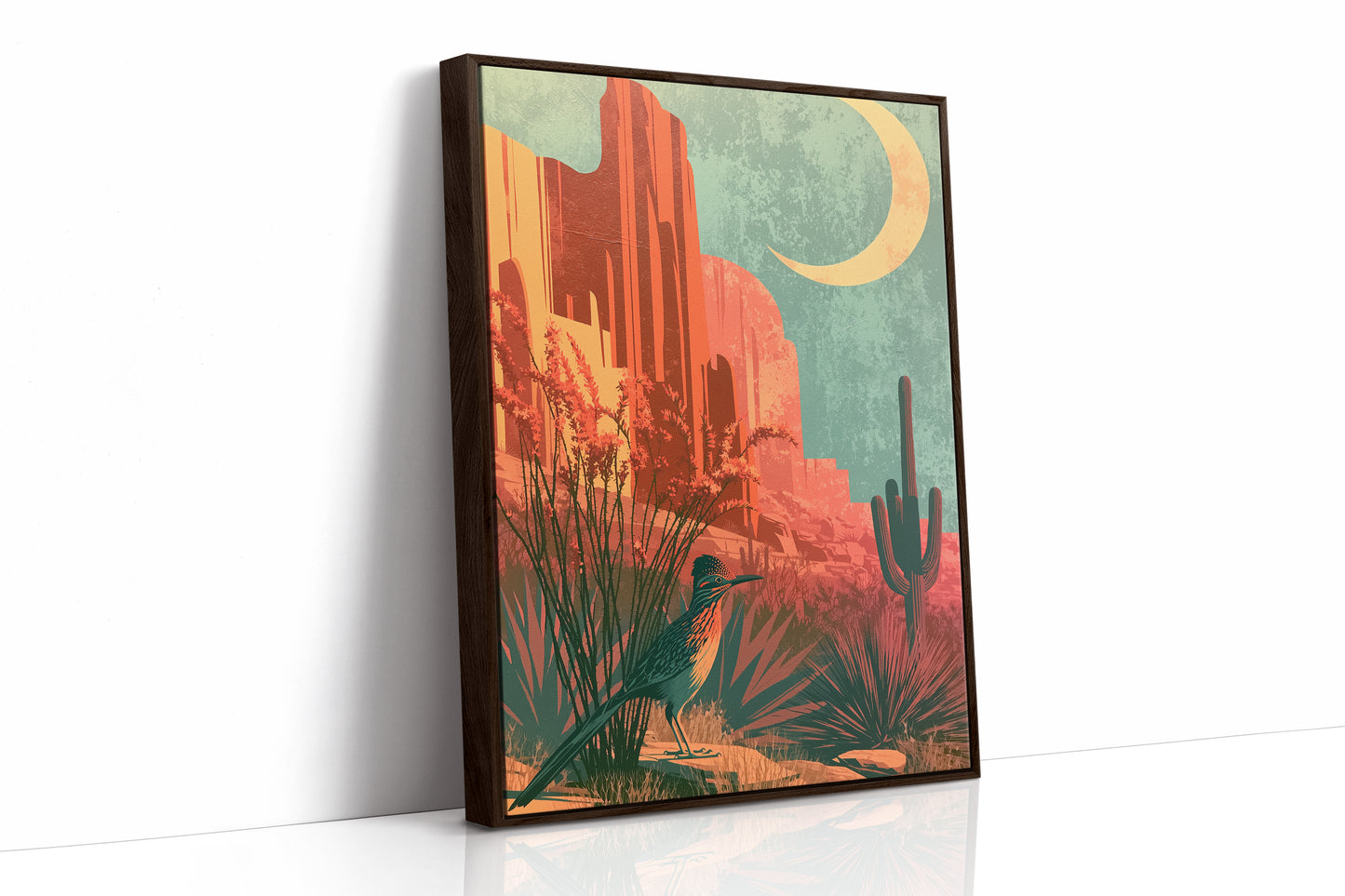 Roadrunner Under Canyon Moon