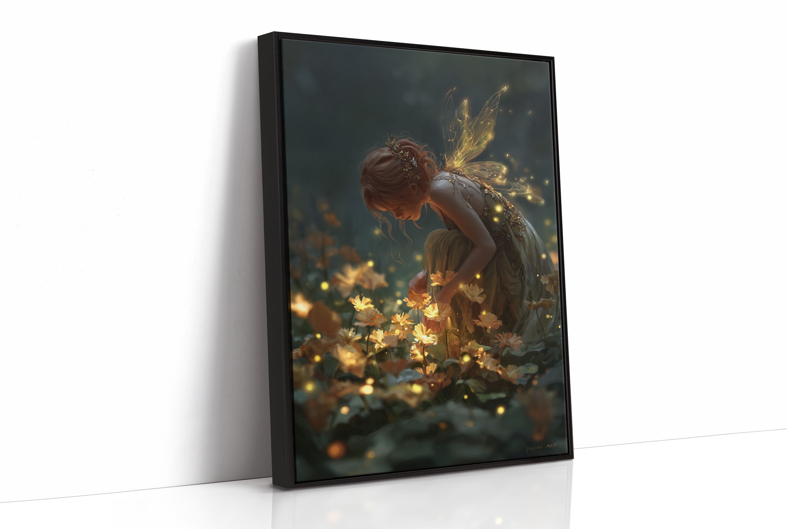 Glowing Petals Under Fairy Touch