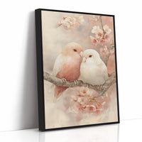 Love Birds Among Cherry Blossoms