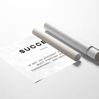 Success Definition Canvas Art | Bold Motivational Typography Print for Home Office, Gym or Entrepreneur Décor