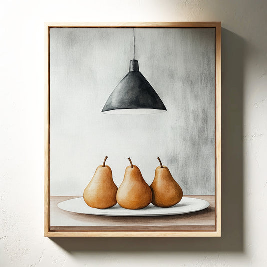 Three Pears Under Industrial Light