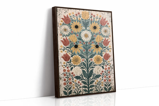 Black-Eyed Susans on Weathered Wood