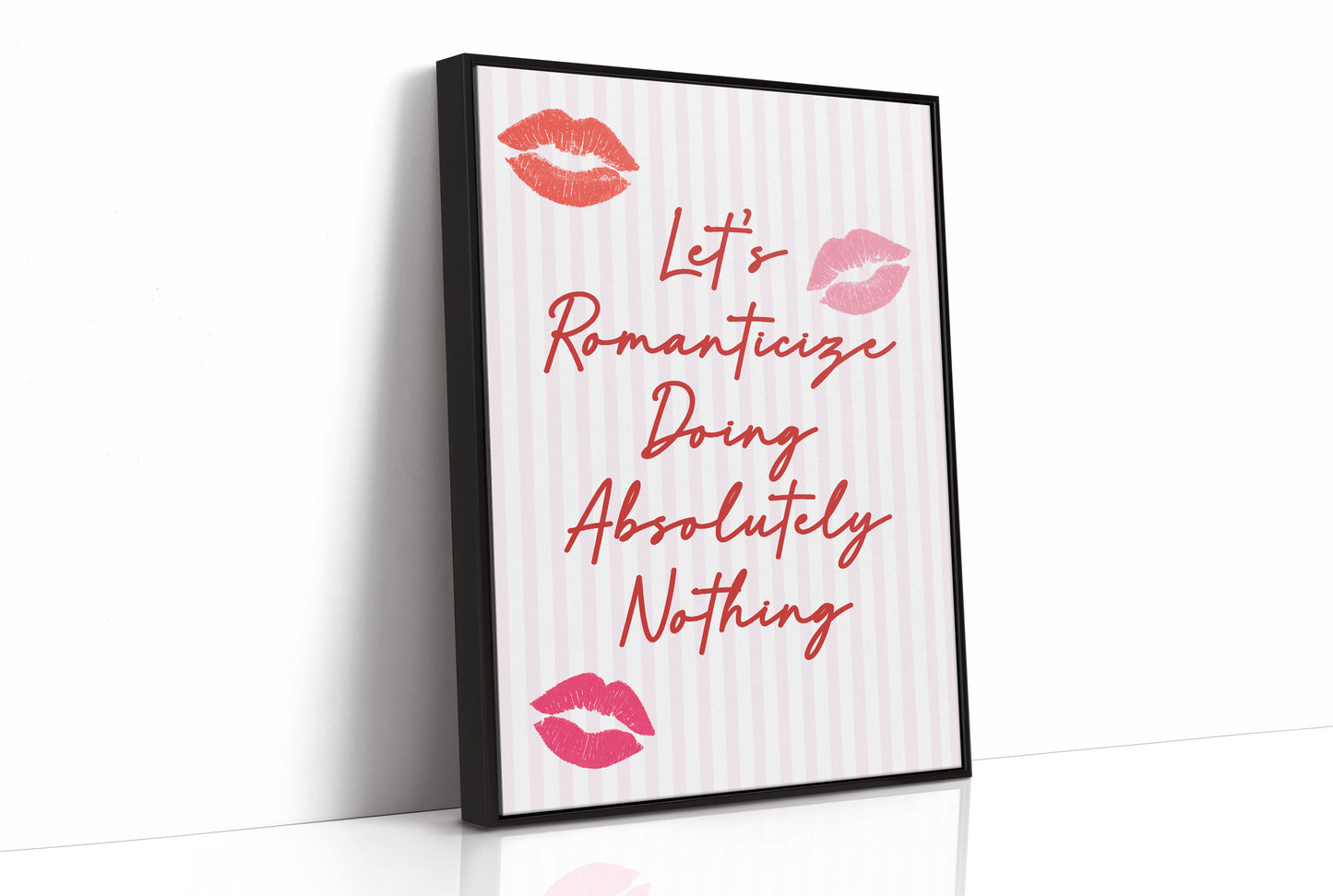 Crimson Confessions Against Pastel Stripes