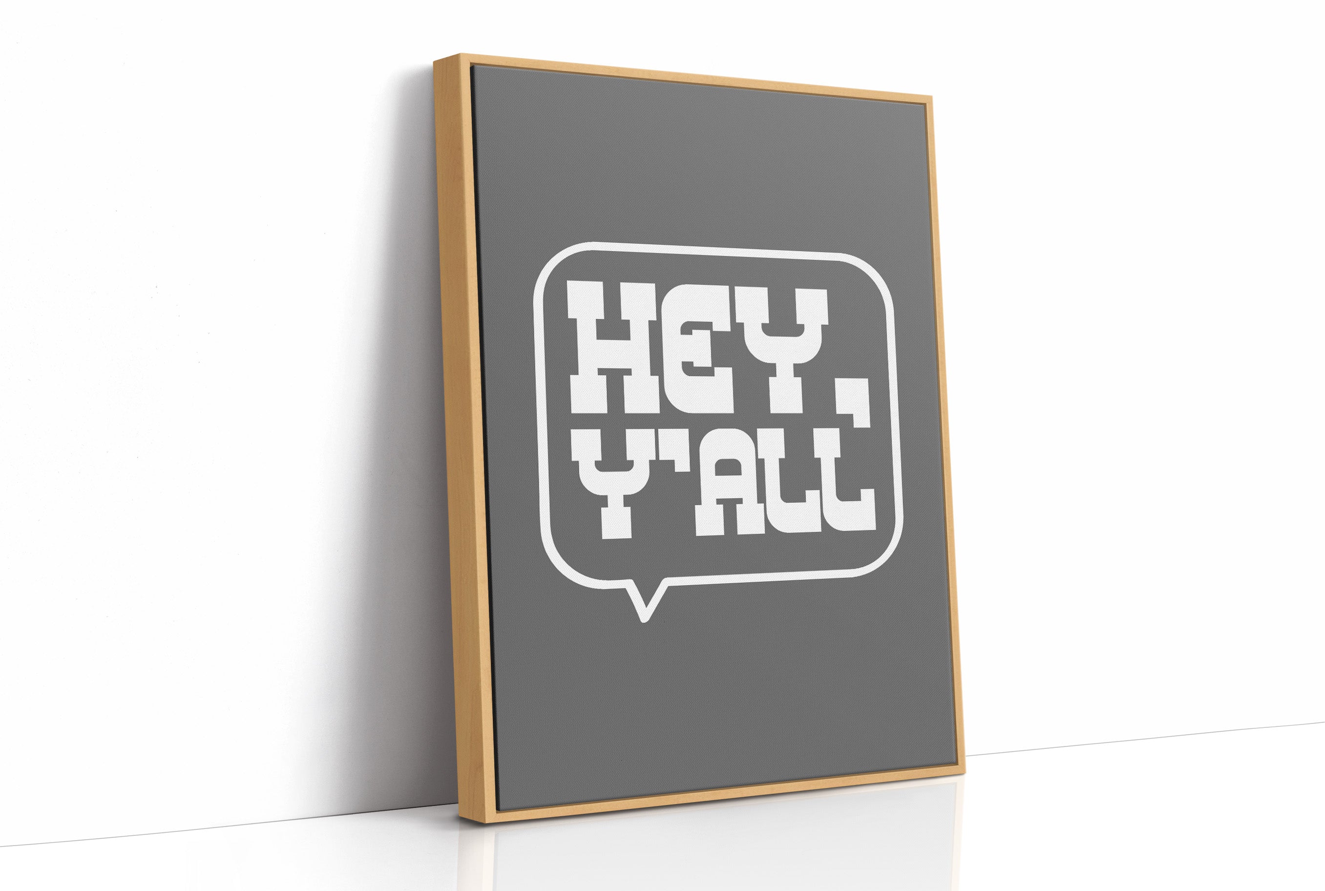 Hey Y All Western Speech Bubble Sign